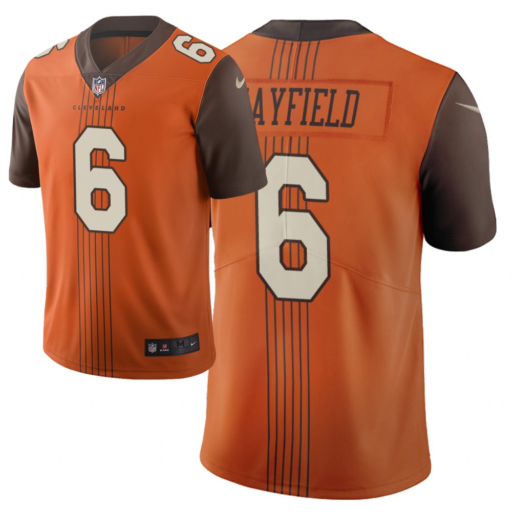 2019 New Nike Cleveland Browns #6 Mayfield Orange Vapor Limited City Edition NFL Jersey->new orleans saints->NFL Jersey